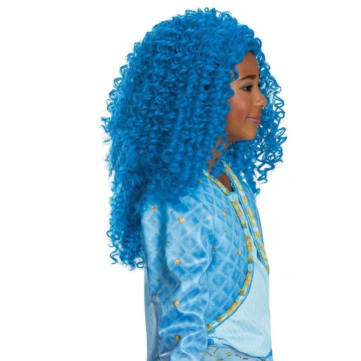 Disney Descendants Chloe Charming Kids Halloween Blue Wig Costume Accessory