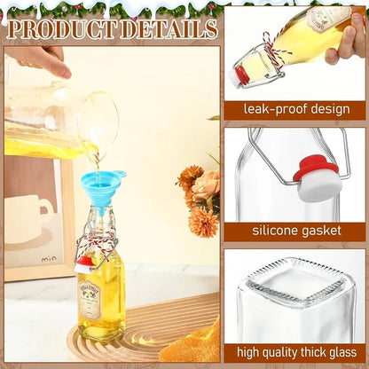 8 oz Swing Top Glass Bottles 8 pc set