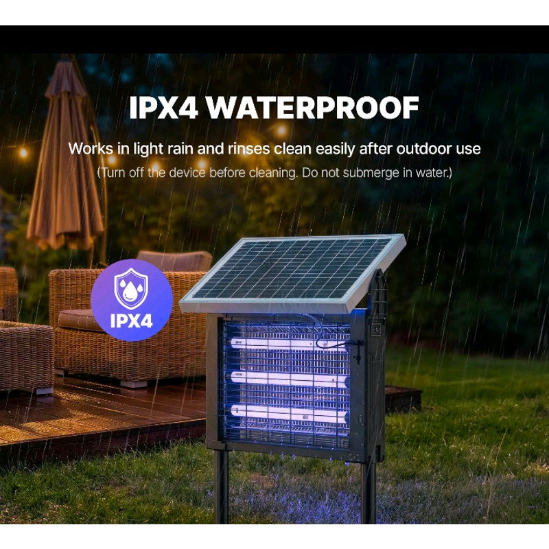 3500V Solar Bug Zapper, High Power Cordless Mosquito Zapper