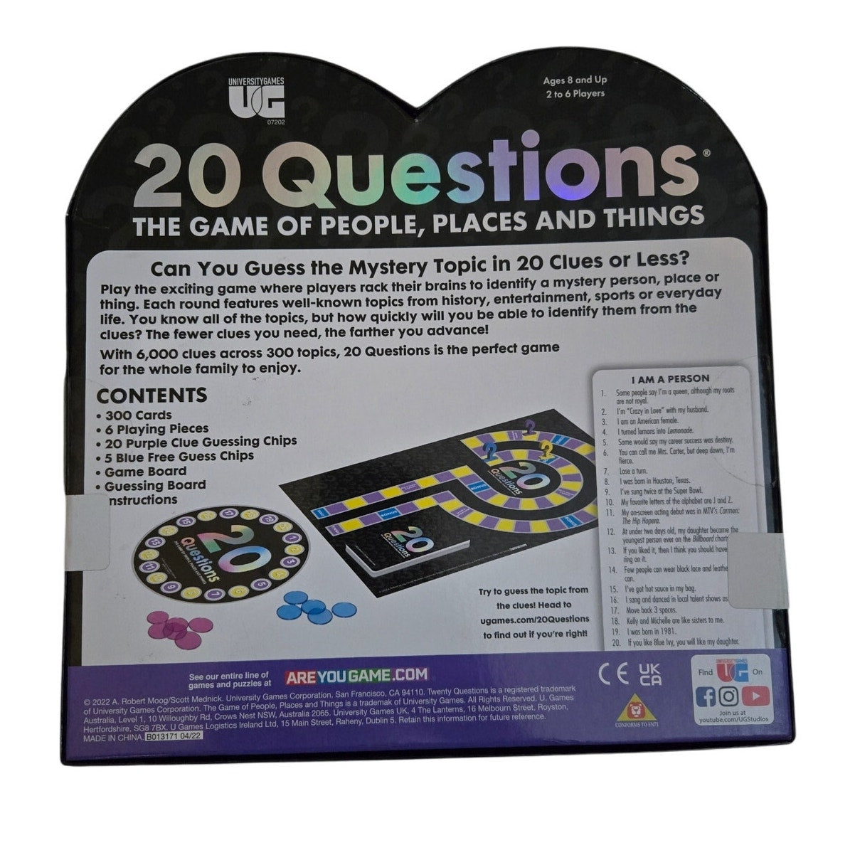 20 Questions Trivia Tabletop Game, Ages 8+