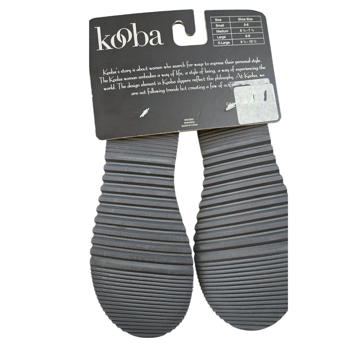 Kooba Women's Halloween Ghost Slippers - Gray & White Furry - Size Small (5-6) - New