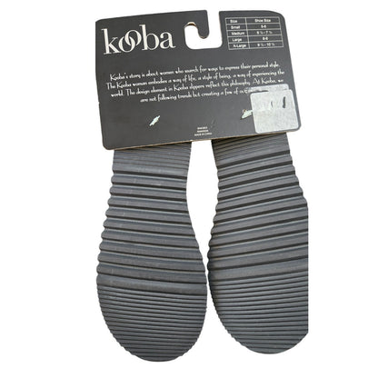 Kooba Women's Halloween Ghost Slippers - Gray & White Furry - Size Small (5-6) - New
