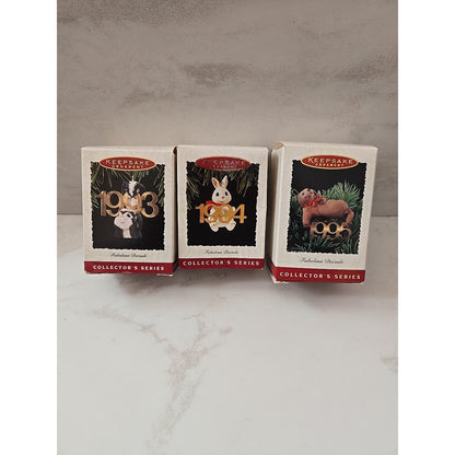 Vintage Hallmark Ornaments, Fabulous Decade Collection lot of 8. 1990-1997