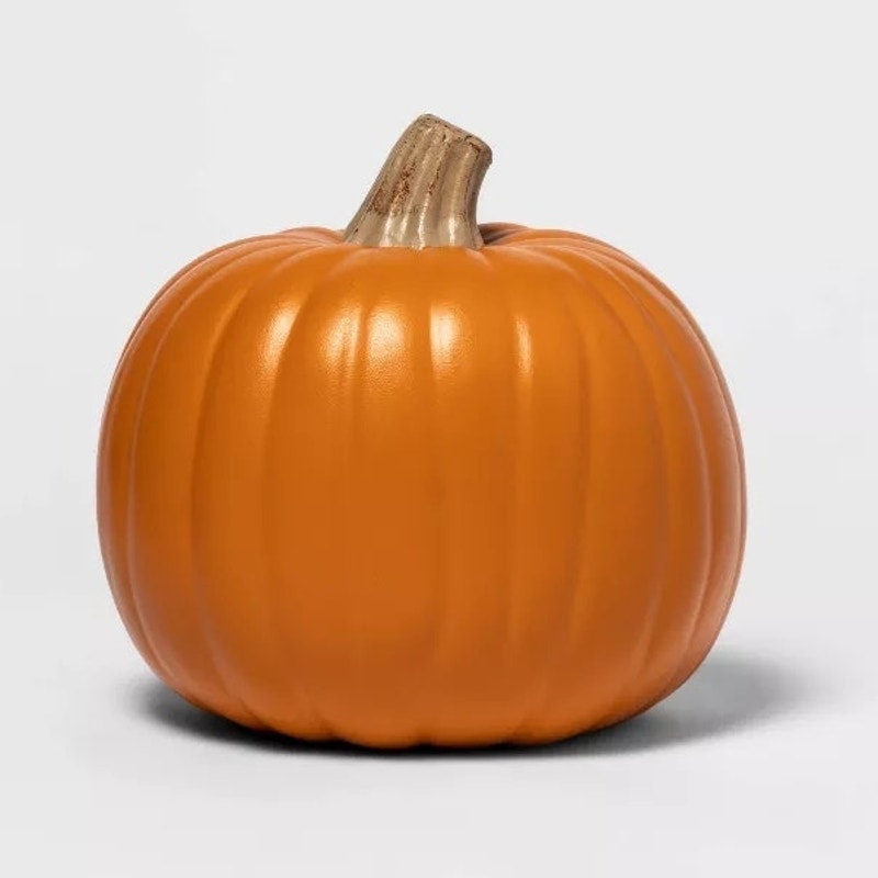 9" Carvable Faux Halloween Pumpkin Orange - Hyde and EEK!