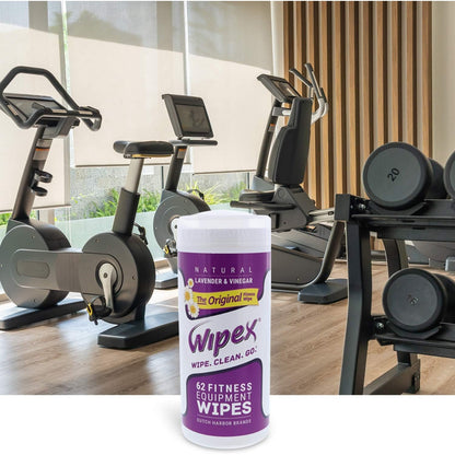 Wipex Natural Fitness Equipment Wipes Lavender & Vinegar 3 Cans of 50 Wipes