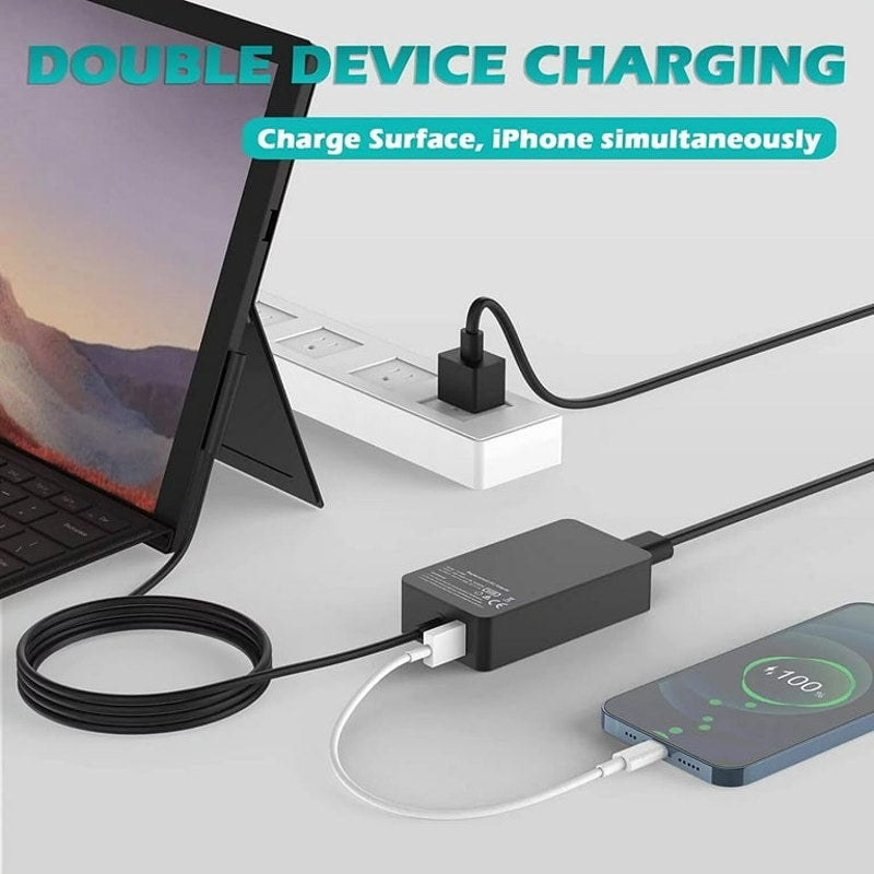 65W Charger Microsoft Surface Charger for Microsoft Surface Pro 3, 4, 5, 6, 9, 8, 7+