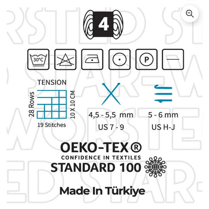 Estako Star-Worsted Acrylic & Wool Yarn 3 pack Rose 43142