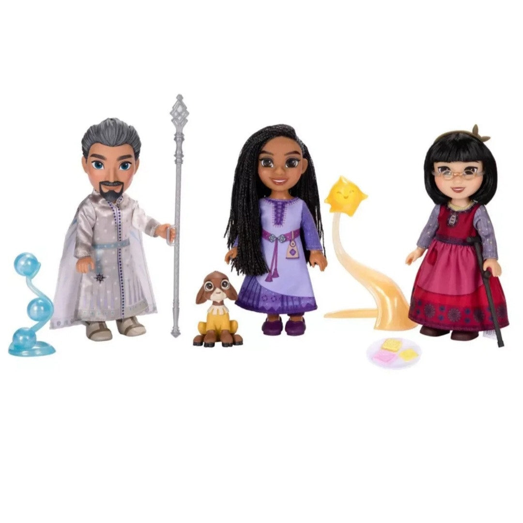 Disney Wish Asha, Dahlia, and Magnifico Doll Set
