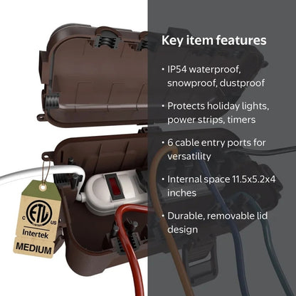 Restmo Outdoor Electrical Box, IP54 Waterproof Extension Cord Cover