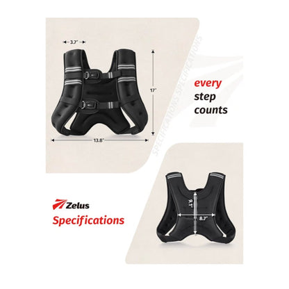 ZELUS Weighted Vest , 25lb Weight Vest