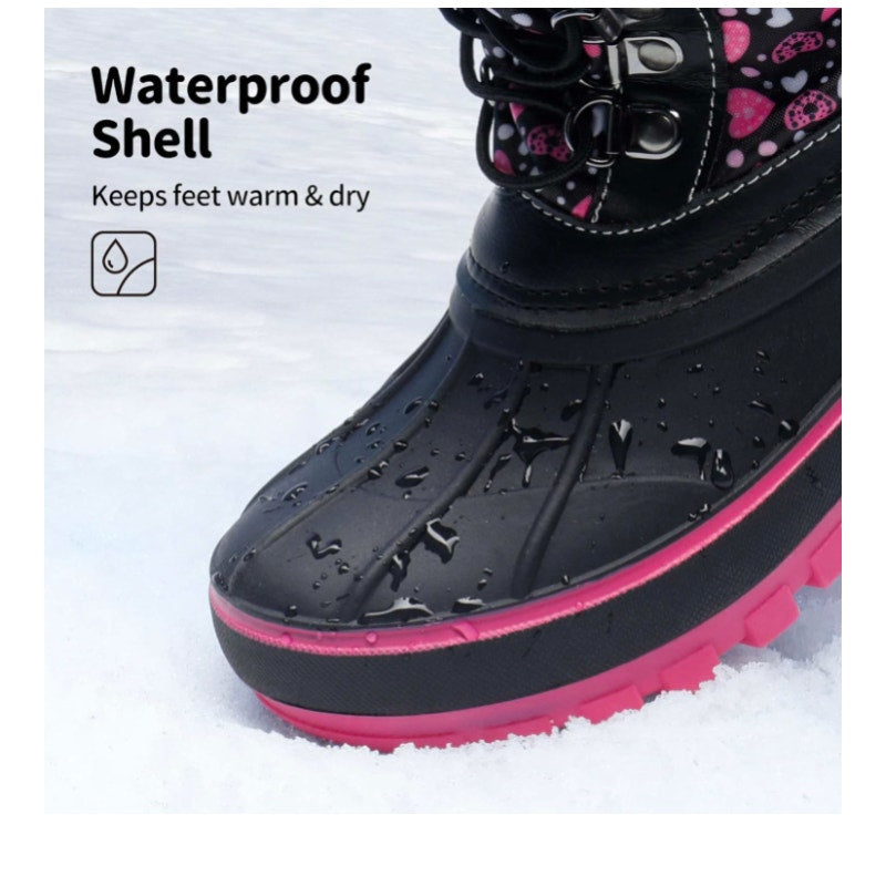 DREAM PAIRS Big Kids Girls / Womens Snow Boots Size 5 fits 4 1/2