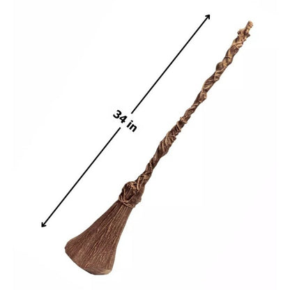 NBCUniversal Wicked the Musical 34" Elphaba Broom Halloween Costume Hand Held Prop Brown