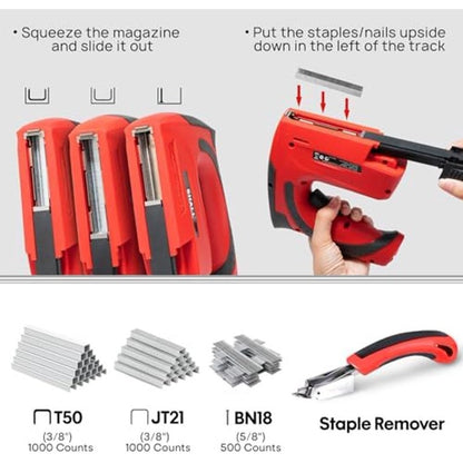 Electric Staple Gun, 3 in 1 Cordless Upholstery