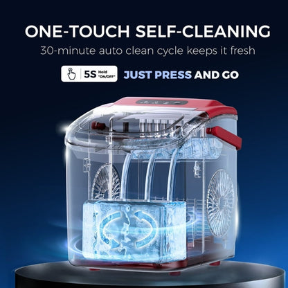 New Red Bullet Countertop Ice Maker Machine Makes 26 lbs in 24H