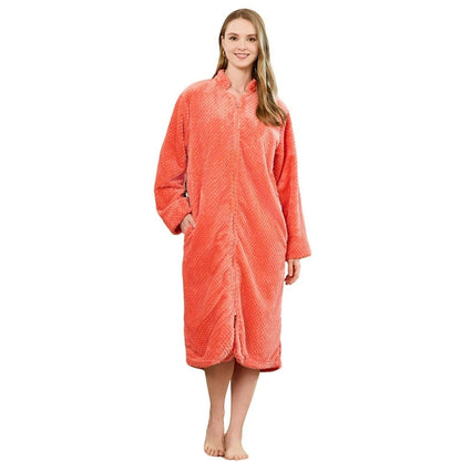 Womens Plush Zipper Robe Size Women's Small