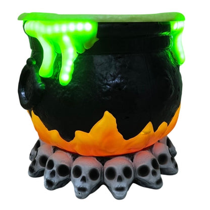New 17" Light & Sound Candy Bowl Cauldron Outdoor Halloween Decor Hyde and EEK!