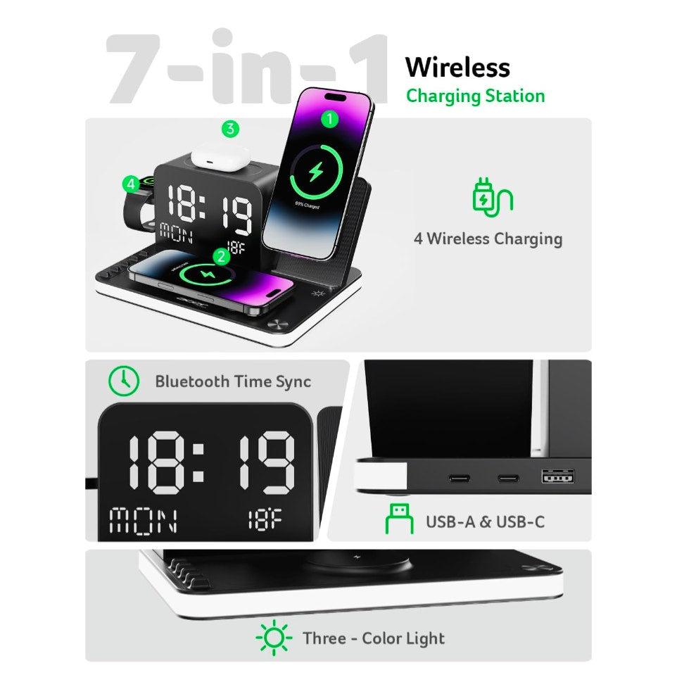 Acer Gadget 7-in-1 Wireless Charging Station Charger Stand for Multiple Devices
