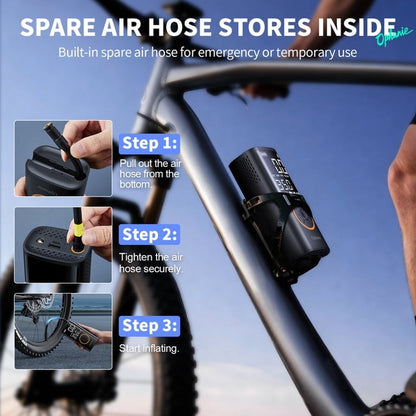 Ophanie Cordless Portable Tire Inflator 160 PSI, 4000mAh,  Bicycle, Motorcycles