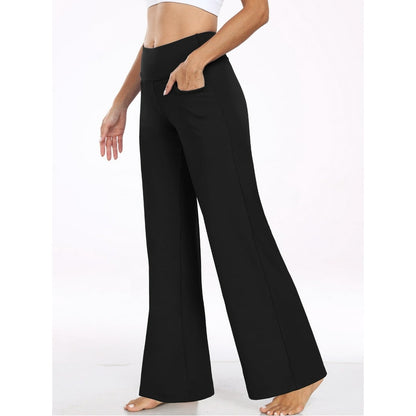 Womens Size Medium Wide Leg Pants Athletic Yoga Stretch Loose