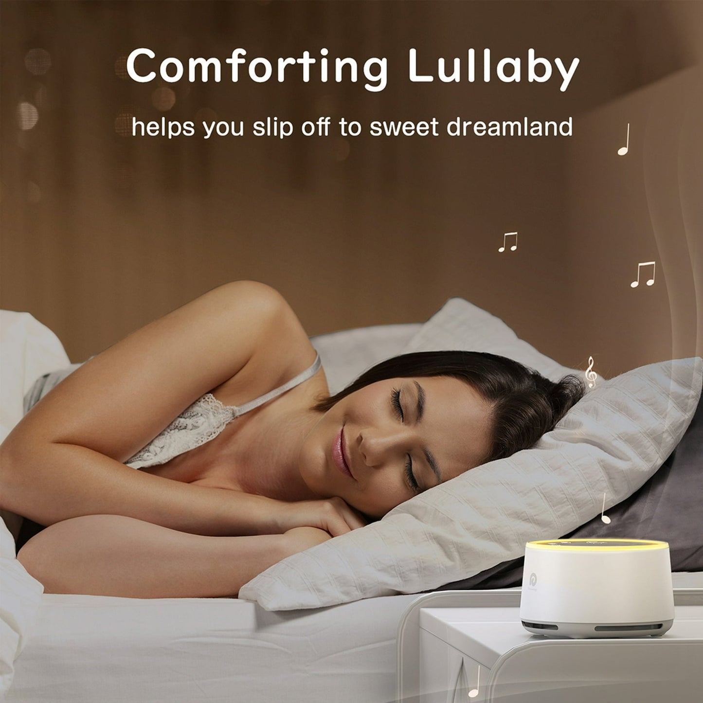 Dreamegg White Noise Sound Machine for Baby & Adult Sleep with Night Light