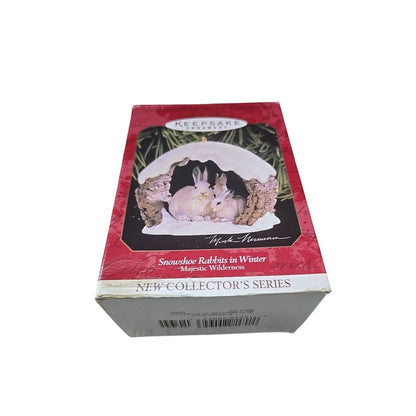 Hallmark Keepsake Ornament Snowshoe Rabbit in Winter Majestic Wilderness 1997