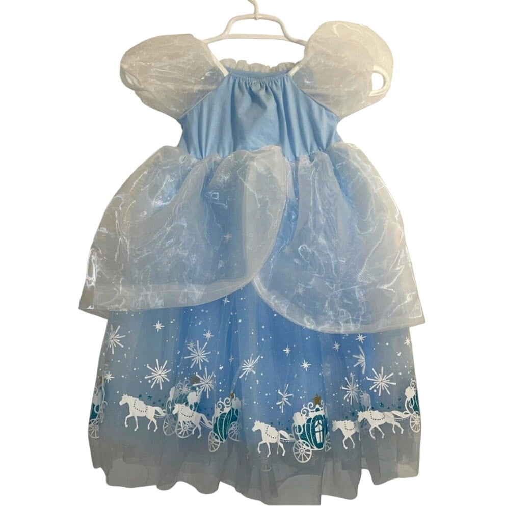 Girls Princess Cinderella Costume Dress Gown Age 5-6 (CN 130)
