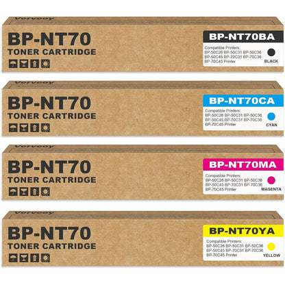 High Yield 4-Pack Complete Set Printer Toner Cartridge Replacement BP-NT70