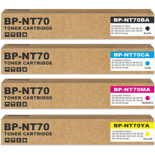 High Yield 4-Pack Complete Set Printer Toner Cartridge Replacement BP-NT70