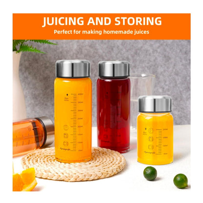 Glass Juice Bottles 4 Pack 10 oz