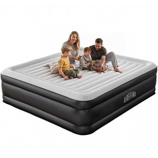 Airefina 20" King Size Air Mattress with Built-in Pump, Quick Self-Inflation/Deflation in 3 Mins
