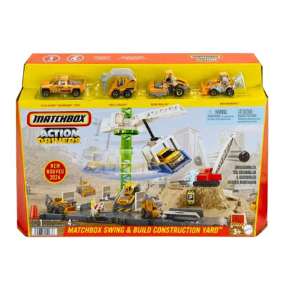 Matchbox Action Drivers Construction Bundle with 4 Toy Vehicles