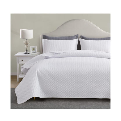Maple & Stone White Quilt Coverlett Queen Size