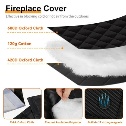 Magnetic Fireplace Indoor Fireplace Cover 36x32