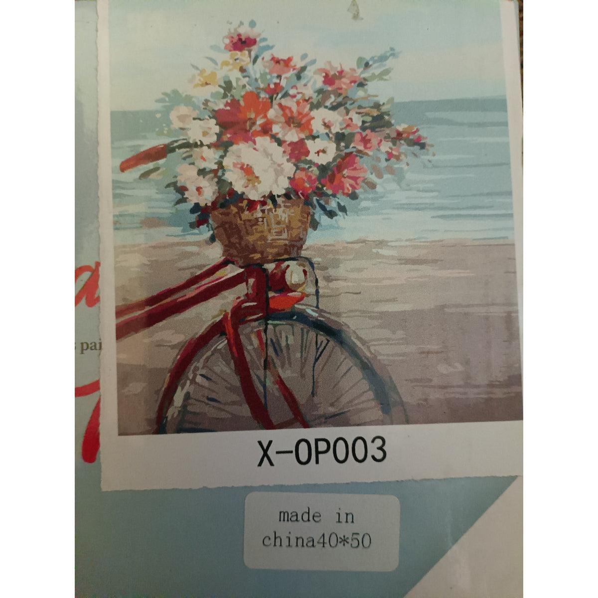 Oil Paint by Number Canvas Kit Flowers In A Basket 16x20