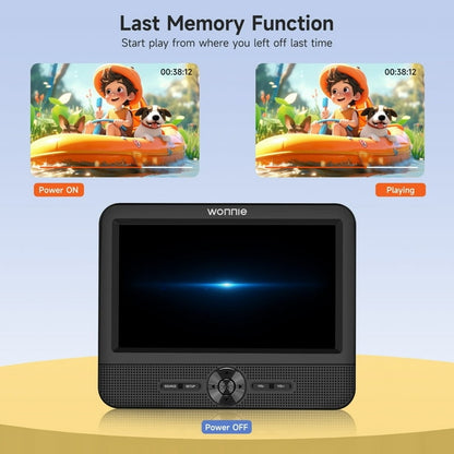 7.5” Dual DVD Player for Car, Portable