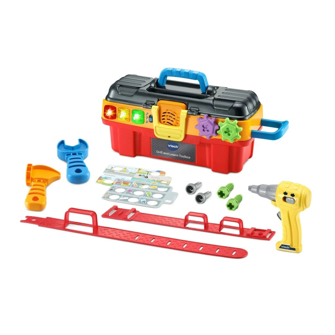 New VTech Drill and Learn Toolbox Pro with Accessories Ages 2-
-5