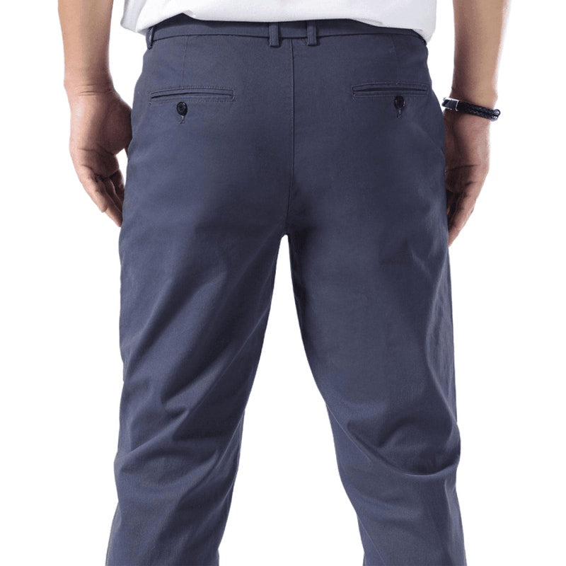 Plaid&Plain Pacific Blue Men's Chino Pants Size 32x32 Slim Fit