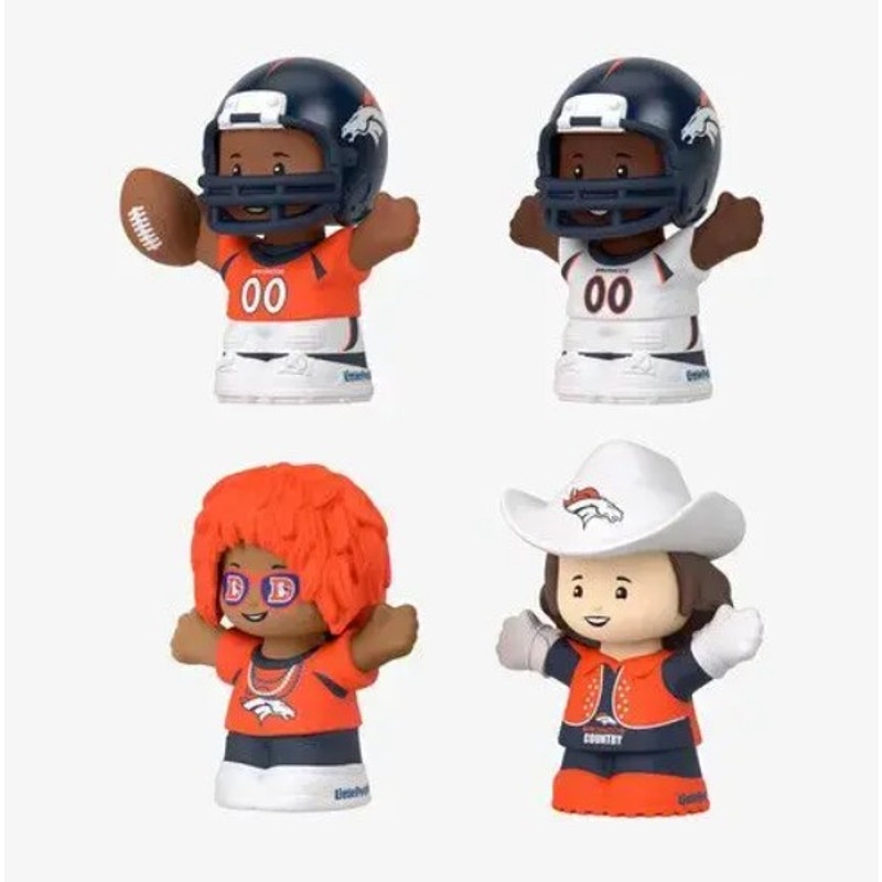 Fisher Price - Little People x NFL Collector Denver Broncos Figure 4-Pack