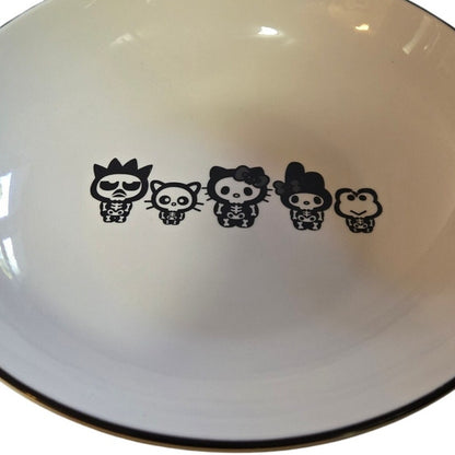 Sanrio Hello Kitty And Friends 46oz Halloween Skeleton & Bats Ceramic Bowl 9"