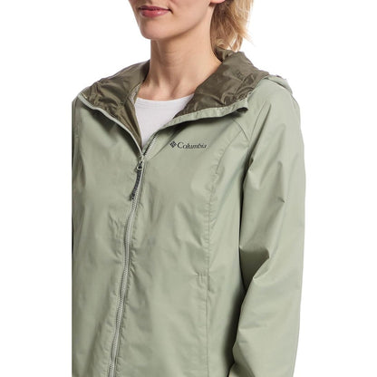 Columbia Women's Scattered Showers Jacket Size S Small w/ Hood Safari Rain Fall Spring