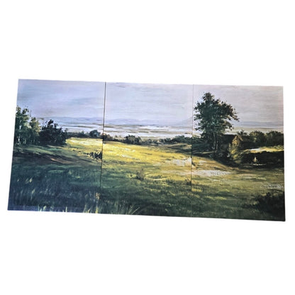 3 piece natural country canvas print set