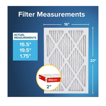 Filtrete 16x20x2 AC Furnace Air Filter MERV 11 MPR 1000 Allergen Defense 4 Pack