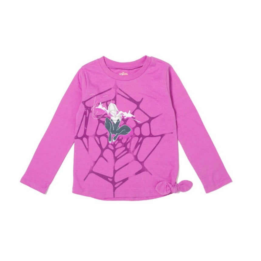 Spidey Gwen Ghost Spider Little Girls 2 Pack Long Sleeve T-Shirts Size 4T