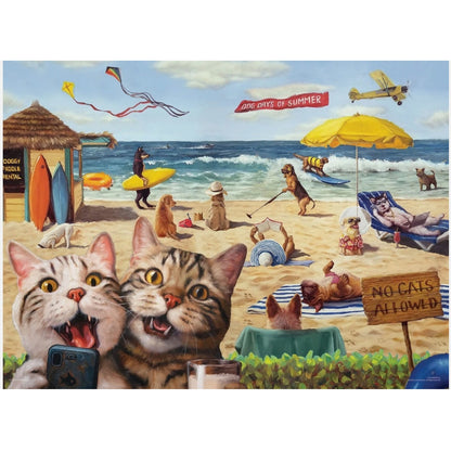 No Cats Allowed 300 Large Piece 3D Lenticular Jigsaw Puzzle Eurographics New