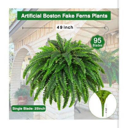 Fake Ferns - Set of 2 Faux Boston Ferns