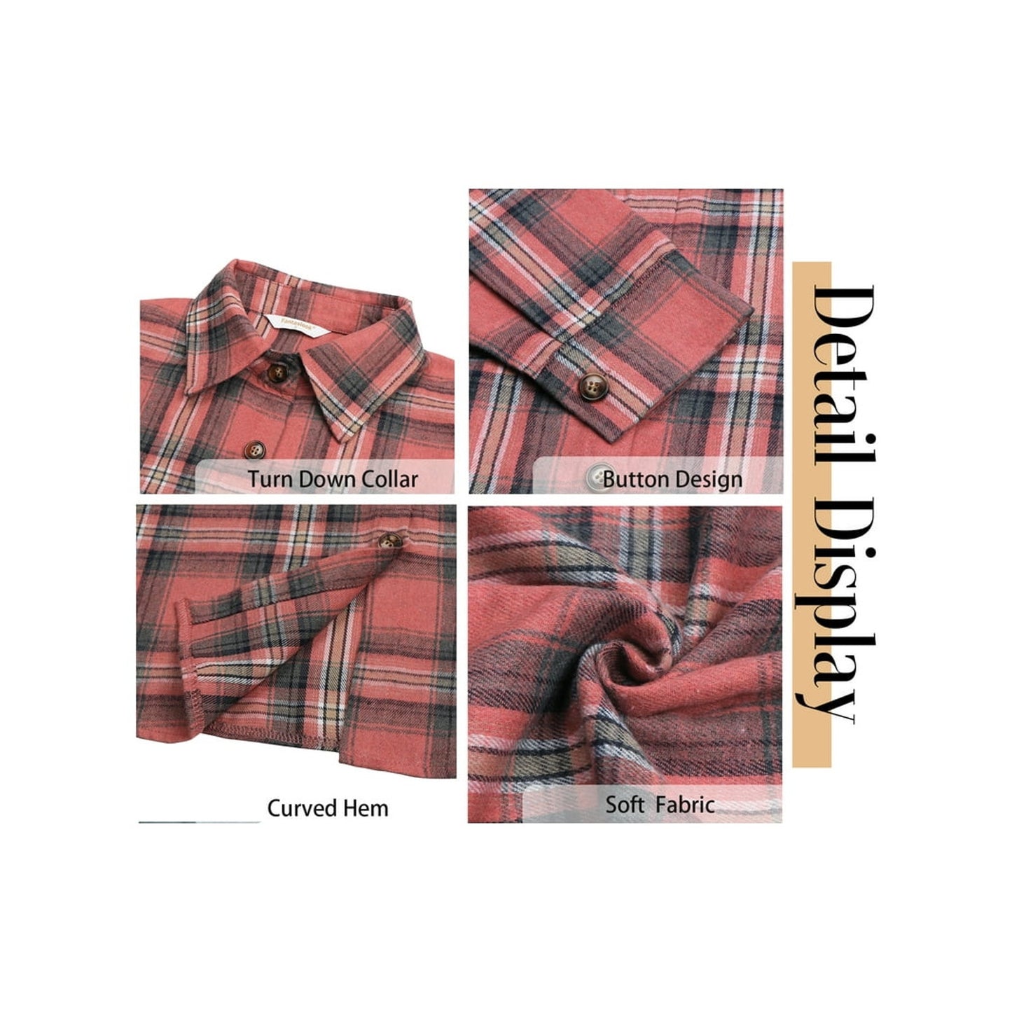 Plaid Flannel Shirt for Women Oversized