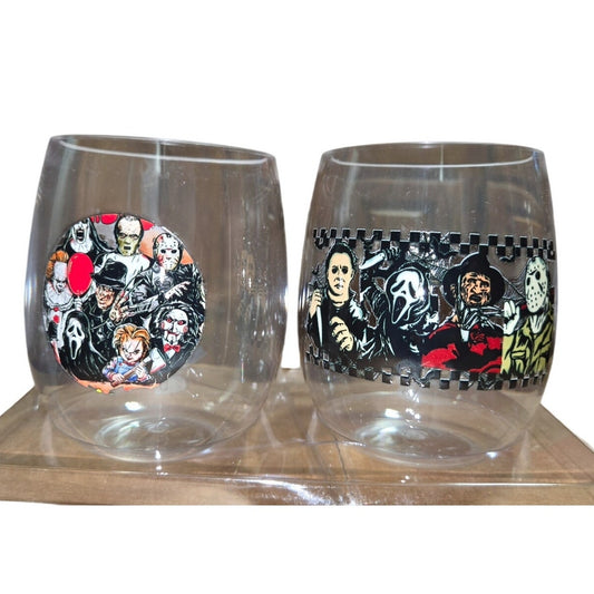 Acrylic Horror Friends Set of 2 Cups UV DTF