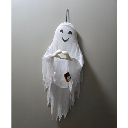 42" Beating Heart Ghost Light & Sound Halloween Decorative White Hyde and EEK!
