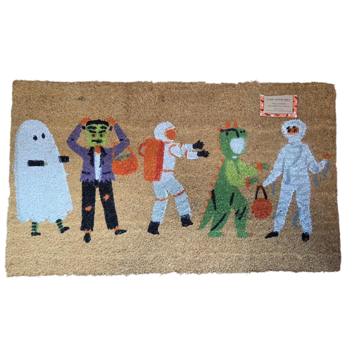 Halloween Coir Door Mat 20x34 Inches - Festive Seasonal Decor - New