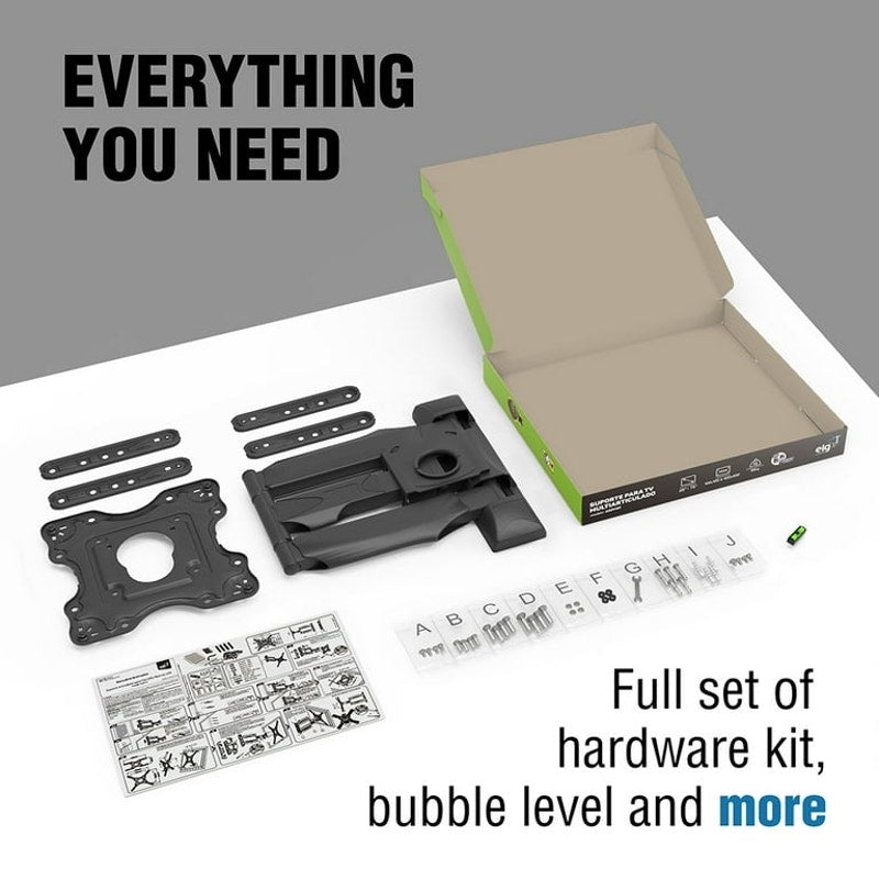 Full Motion TV Wall Mount Bracket for 26–75 in TVs, Tilt and Swivel